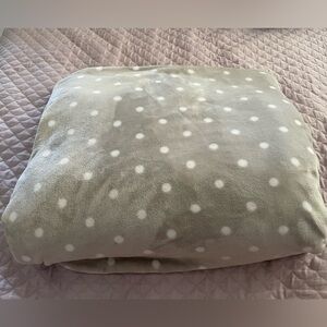 Kate Spade twin size gray polka dot blanket